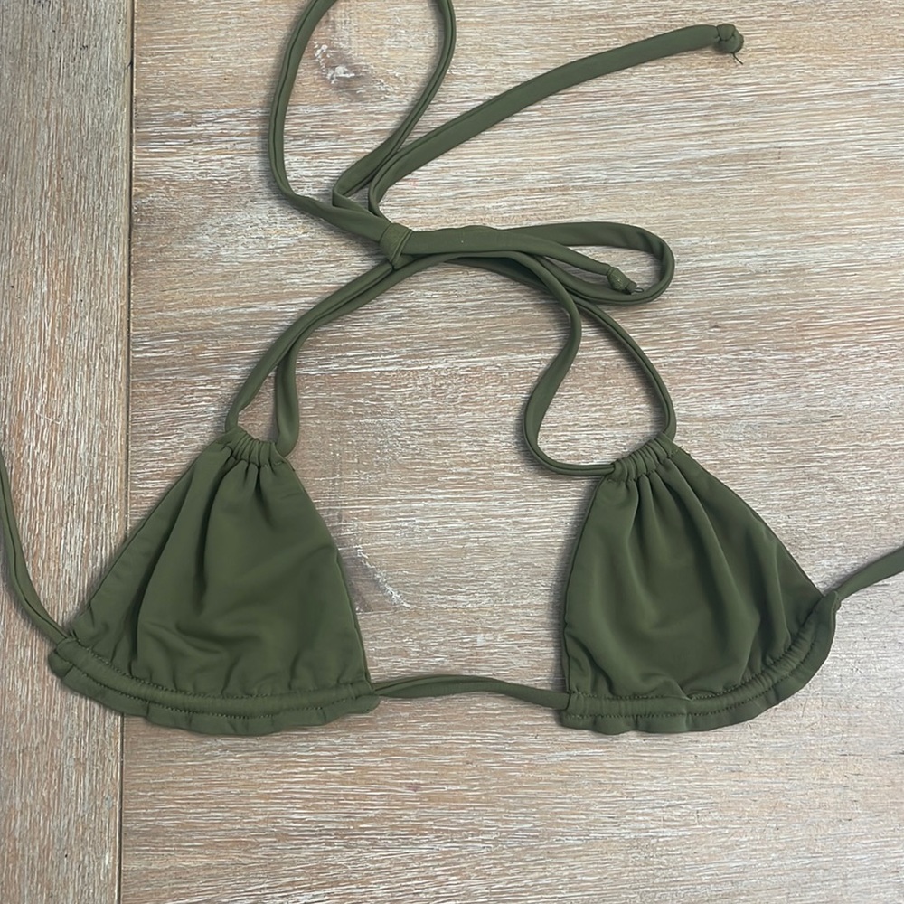 Mora army green bikini top